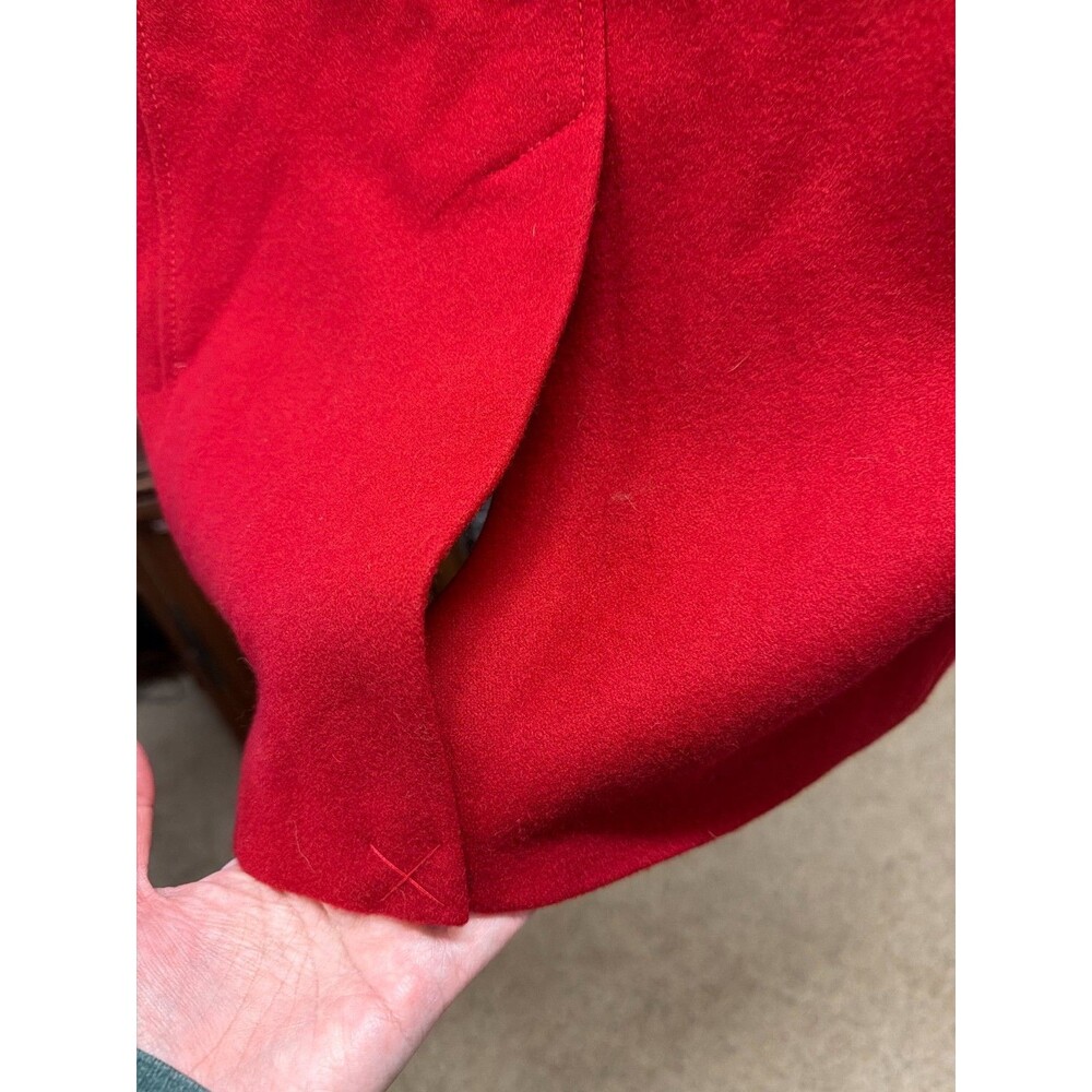 Old Navy Women’s Red Wool Blend Double Breasted Coat Jacket Size M - Picture 6 of 10